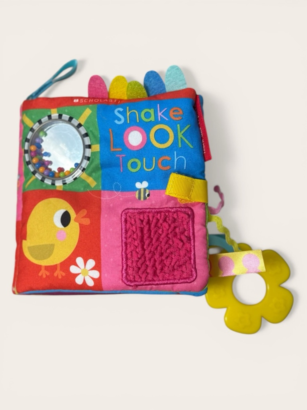 NWT Shake, Look, Touch Soft Cover Colorful Interactive Baby Book